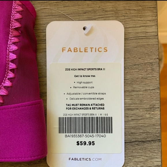 🆕Fabletics | Zoe High Impact Sports Bra III Womens Size Small 4-6 - Picture 5 of 6